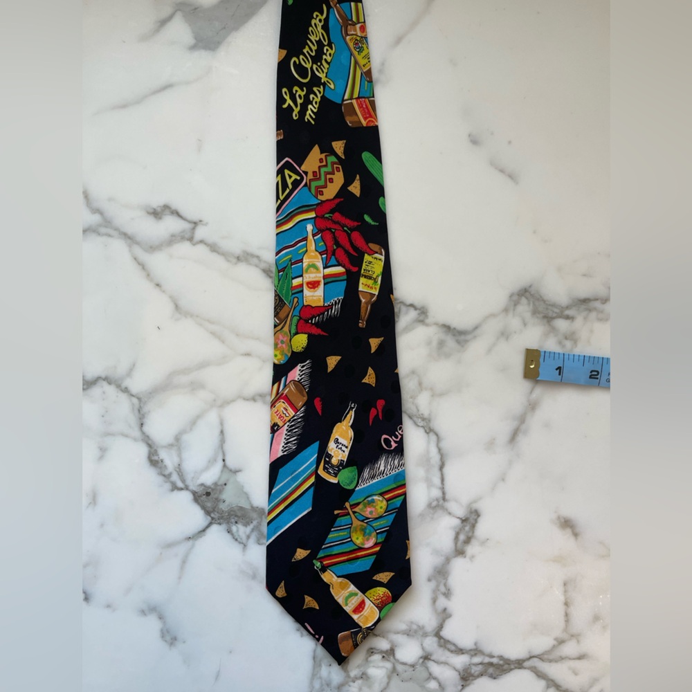 Nicole Miller 100% Silk Tie - 1991 - For the Beer Lover